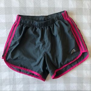 Adidas Like New Magenta Trim Gray Running Shorts 2XS 4"